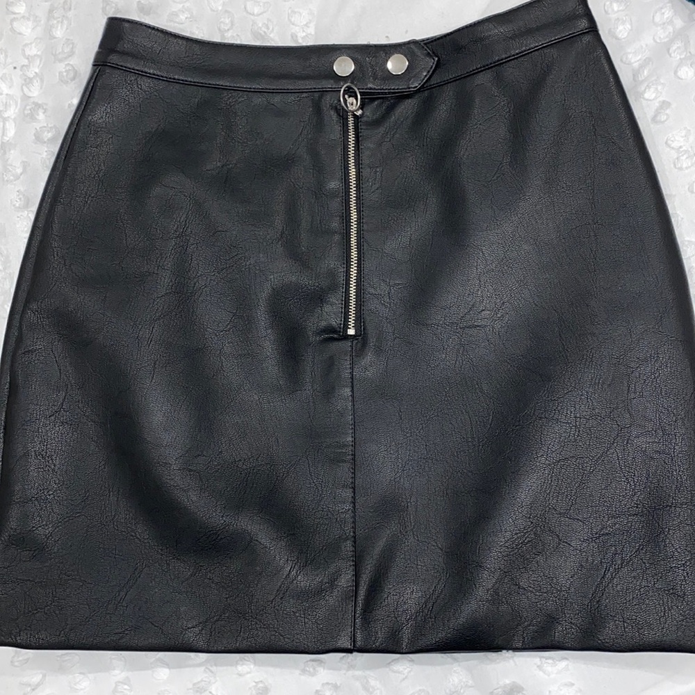 Faux leather skirt